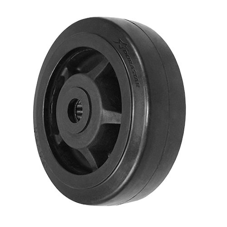 Durastar Wheel, 6X2 Rubber, Glass-Filled Nylon Black, 3/4 Roller Bearing, Reta 620RN23B